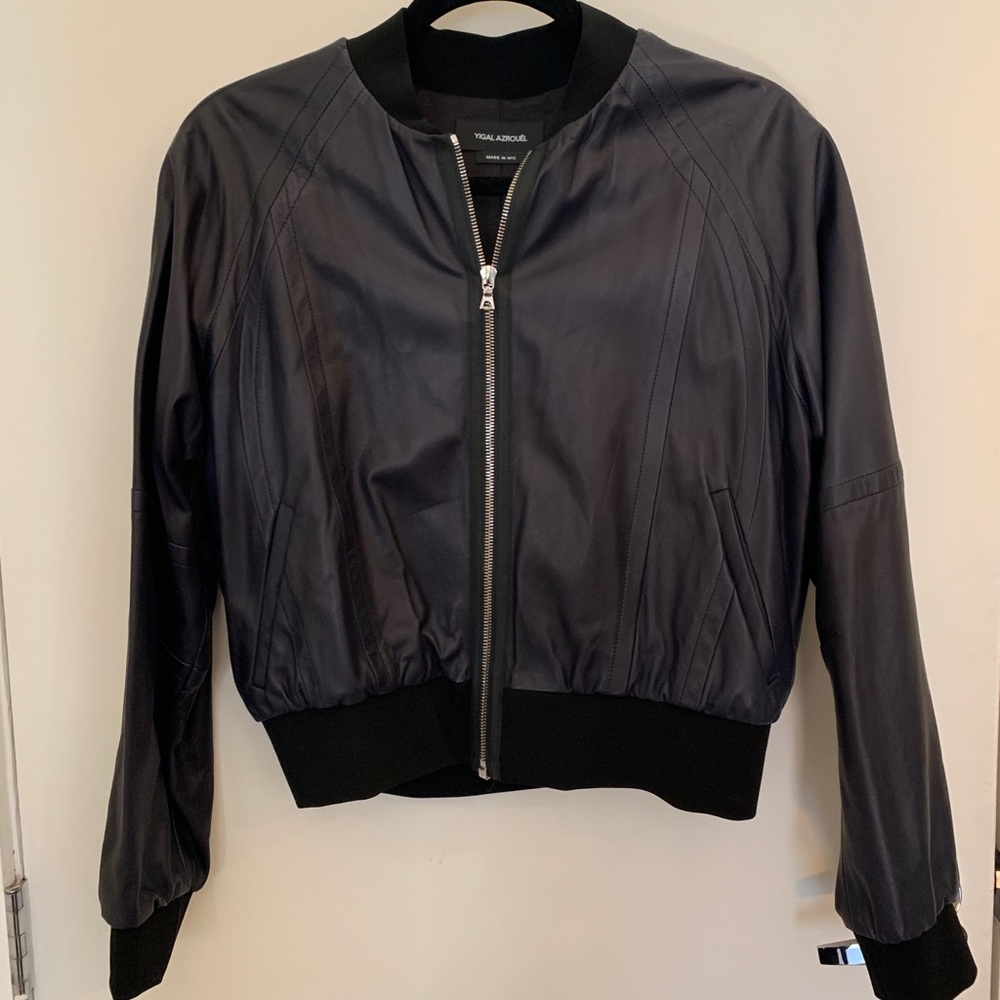 Yigal Azrouël Lambskin Navy Jacket - NEVER WORN!!!